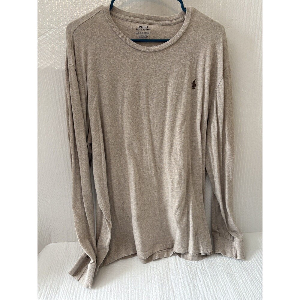 Polo Ralph Lauren Long Sleeve Shirt Beige and Brown XL